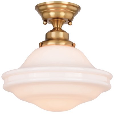 12-in. 1 Light Semi-Flush Natural Brass by Vaxcel International