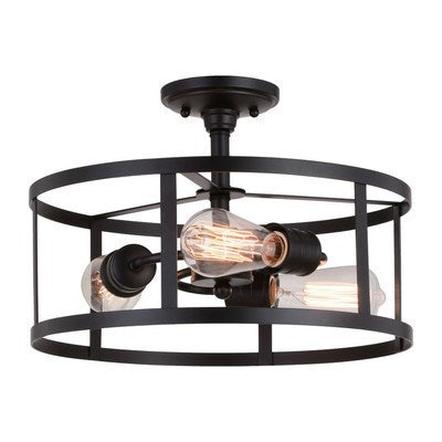 15-in. 3 Light Semi-Flush Mount Oil Rubbed Bronze by Vaxcel International