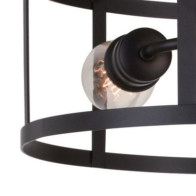 15-in. 3 Light Semi-Flush Mount Oil Rubbed Bronze
