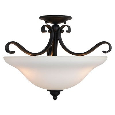 17-in Semi-Flush Mount or Pendant (Dual Mount) Oil Rubbed Bronze by Vaxcel International