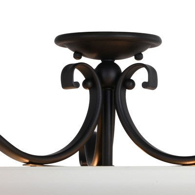 17-in Semi-Flush Mount or Pendant (Dual Mount) Oil Rubbed Bronze