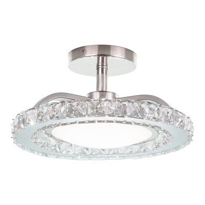 12.25-in. Semi-Flush Mount Brushed Nickel by Vaxcel International