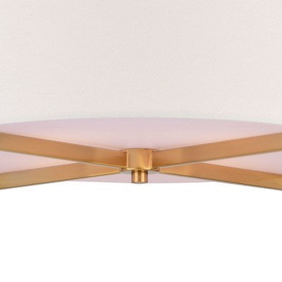 18-in. 4 Light Semi-Flush Mount Natural Brass