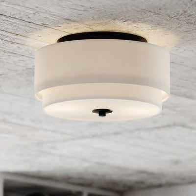 13-in Flush Mount Black