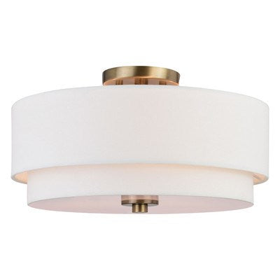 16-in Semi-Flush Mount Matte Brass by Vaxcel International