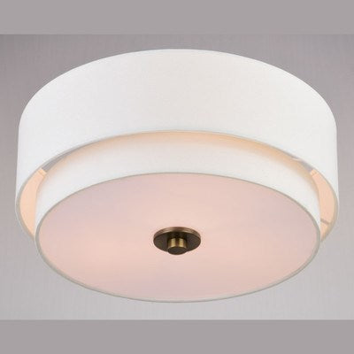 16-in Semi-Flush Mount Matte Brass