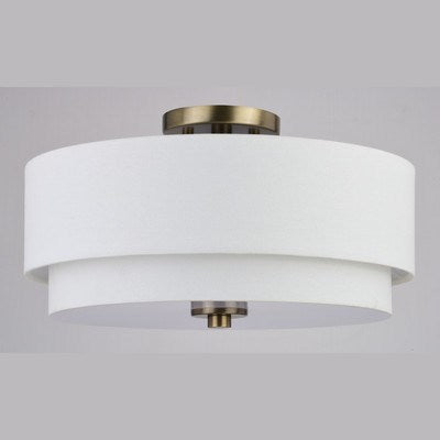 16-in Semi-Flush Mount Matte Brass