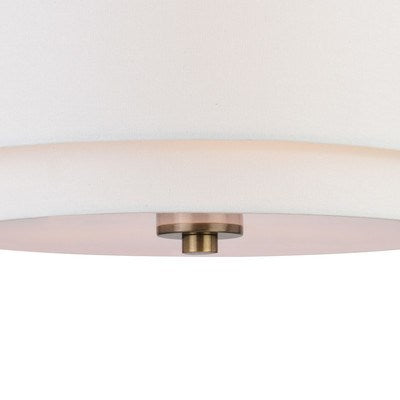 16-in Semi-Flush Mount Matte Brass