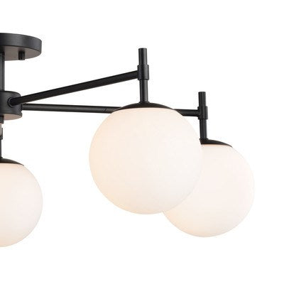 32-in. 5 Light Semi-Flush Mount Matte Black