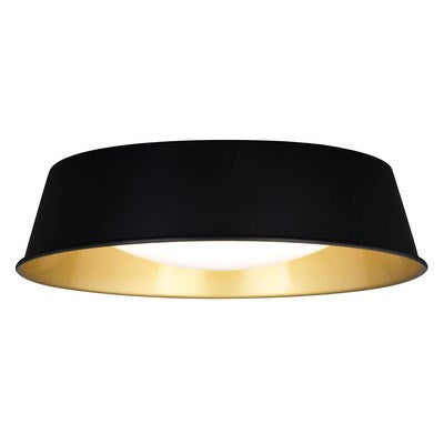 LED 13-in. Flush Mount Matte Black and Satin Gold by Vaxcel International