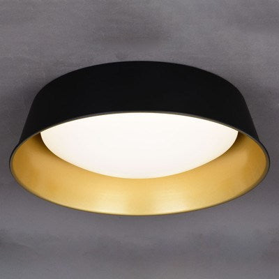 LED 13-in. Flush Mount Matte Black and Satin Gold