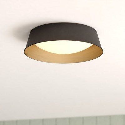 LED 13-in. Flush Mount Matte Black and Satin Gold