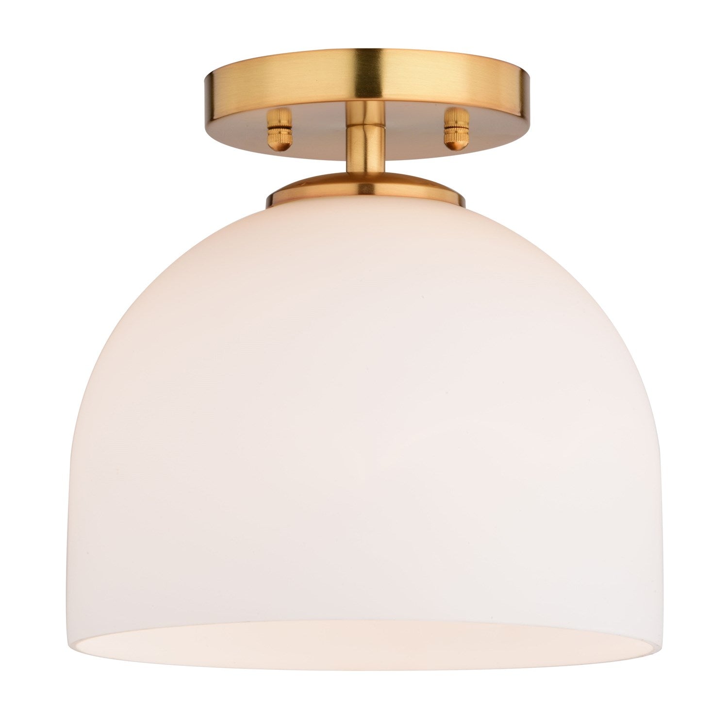 9.25-in. W 1 Light Semi-Flush Mount Natural Brass by Vaxcel International