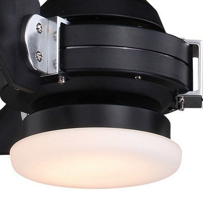 52 in. LED Ceiling Fan Black with Chrome