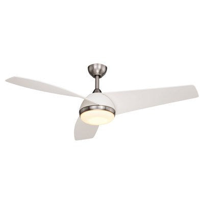 52-in. Ceiling Fan Brushed Nickel and Matte White by Vaxcel International
