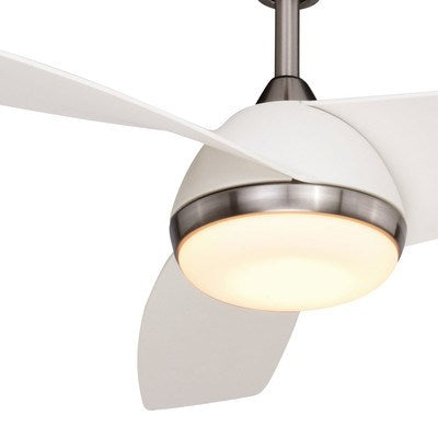 52-in. Ceiling Fan Brushed Nickel and Matte White