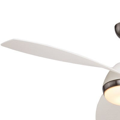 52-in. Ceiling Fan Brushed Nickel and Matte White