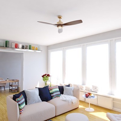 52-in. Ceiling Fan Satin Brass