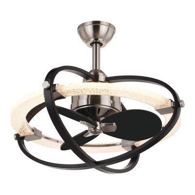 22-in. Ceiling Fan Satin Nickel and Black by Vaxcel International