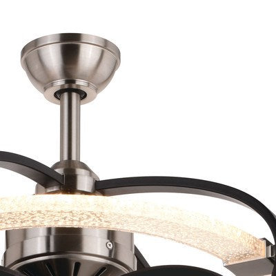 22-in. Ceiling Fan Satin Nickel and Black
