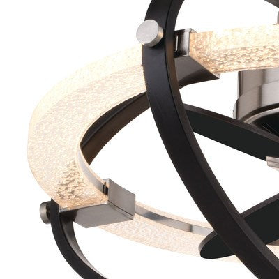 22-in. Ceiling Fan Satin Nickel and Black