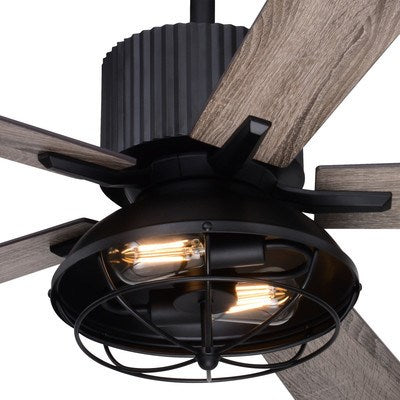 52-in. 2 Light LED Ceiling Fan Black