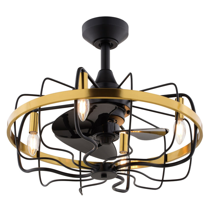 21-in Ceiling Fan Black and Satin Brass by Vaxcel International