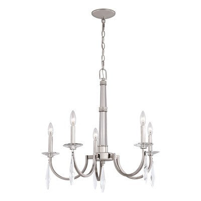 5 Light Chandelier Polished Nickel by Vaxcel International