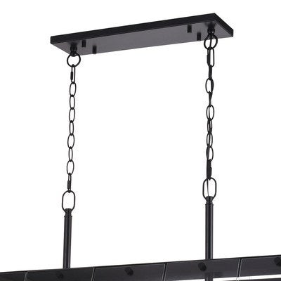 36.5 in. W 5 Light Linear Chandelier Matte Black