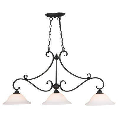 3 Light Linear Chandelier Oil Rubbed Bronze by Vaxcel International