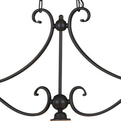 3 Light Linear Chandelier Oil Rubbed Bronze