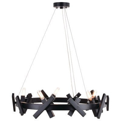 5 Light 28-in. Chandelier Matte Black by Vaxcel International