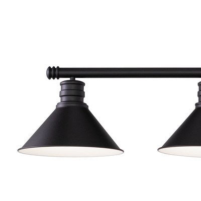 35.75-in. 3 Light Linear Chandelier Oil Rubbed Bronze and Matte White