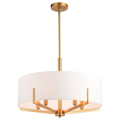 22-in. 5 Light Chandelier Natural Brass by Vaxcel International