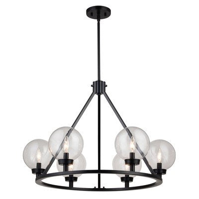 28-in. 6 Light Chandelier Matte Black by Vaxcel International