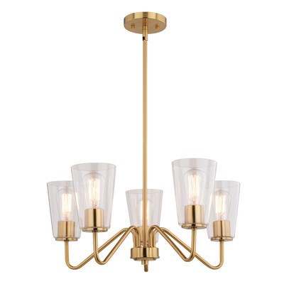 23-in. 5 Light Chandelier Muted Brass by Vaxcel International