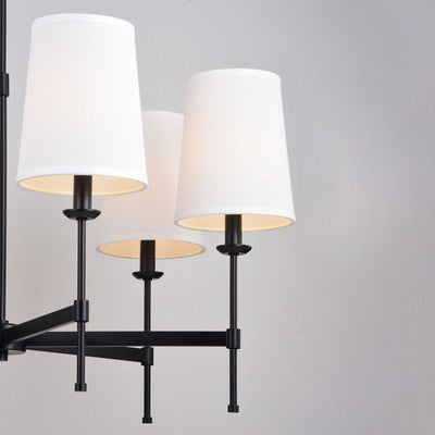 30-in. 6 Light Chandelier Matte Black