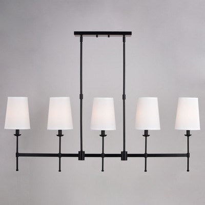 45.5-in. 5 Light Linear Chandelier Matte Black