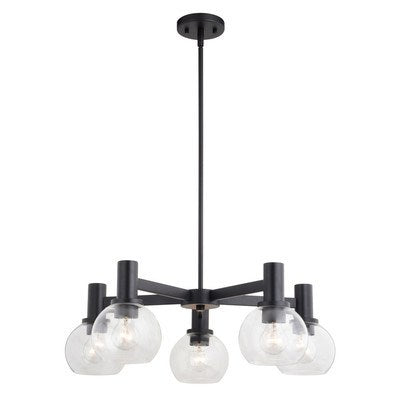 27-in. 5 Light Chandelier Matte Black by Vaxcel International