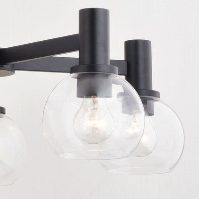 27-in. 5 Light Chandelier Matte Black