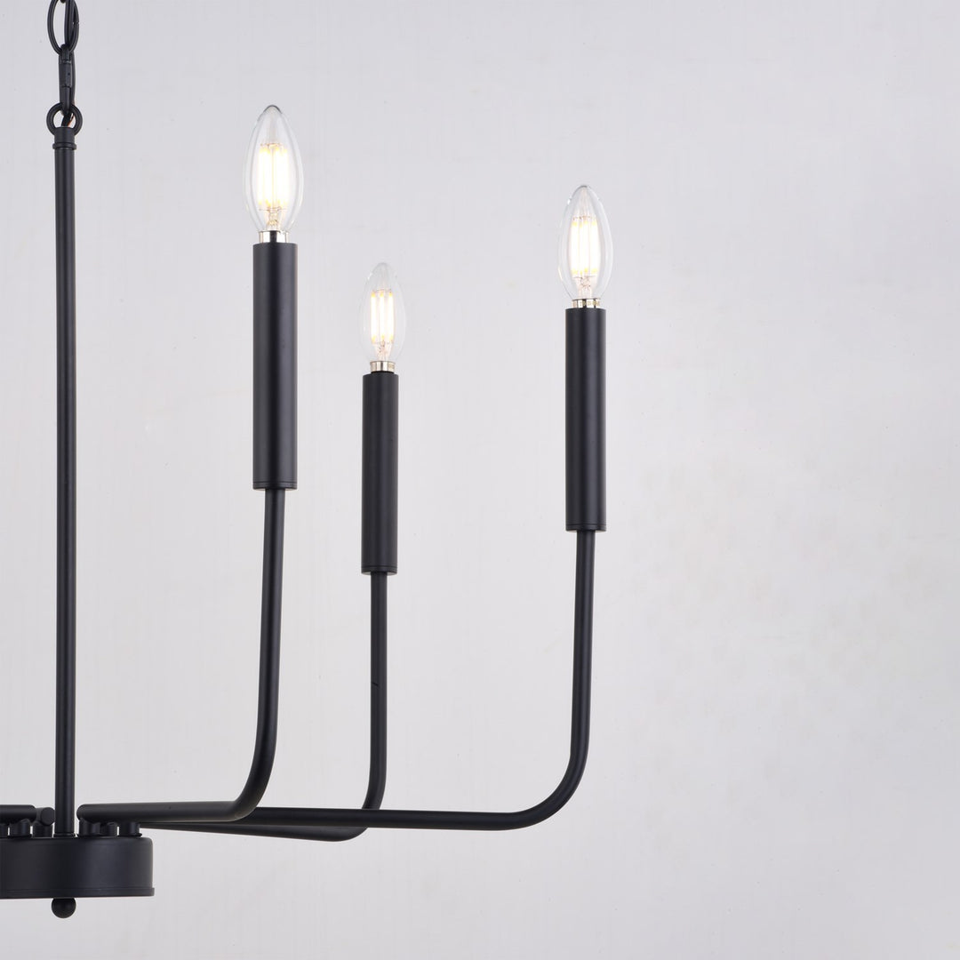 Belden 26-in. 6 Light Chandalier Matte Black