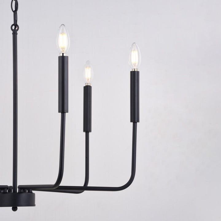 Belden 26-in. 6 Light Chandalier Matte Black