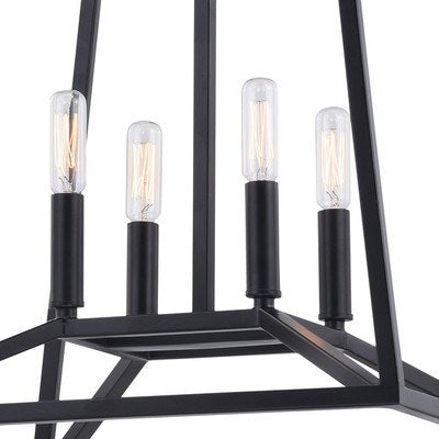 16 in. 4 Light Pendant Black
