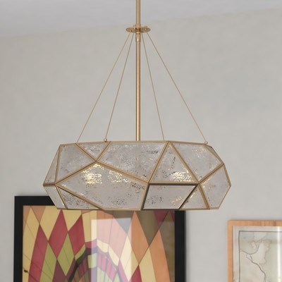 20 in. 3 Light Pendant Aged Brass