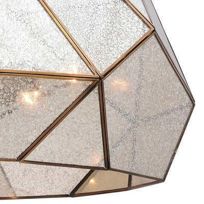 24 in. 5 Light Pendant Aged Brass