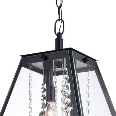 15 in. 4 Light Pendant Matte Black