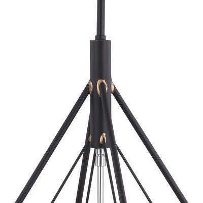 24 in. 4 Light Pendant Oil Rubbed Bronze with Satin Nickel