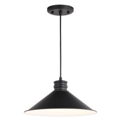 12-in. 1 Light Pendant Oil Rubbed Bronze and Matte White by Vaxcel International