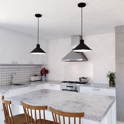 12-in. 1 Light Pendant Oil Rubbed Bronze and Matte White