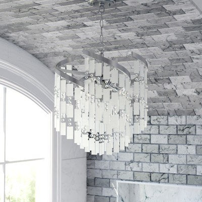 16-in 4 Light Pendant Satin Nickel
